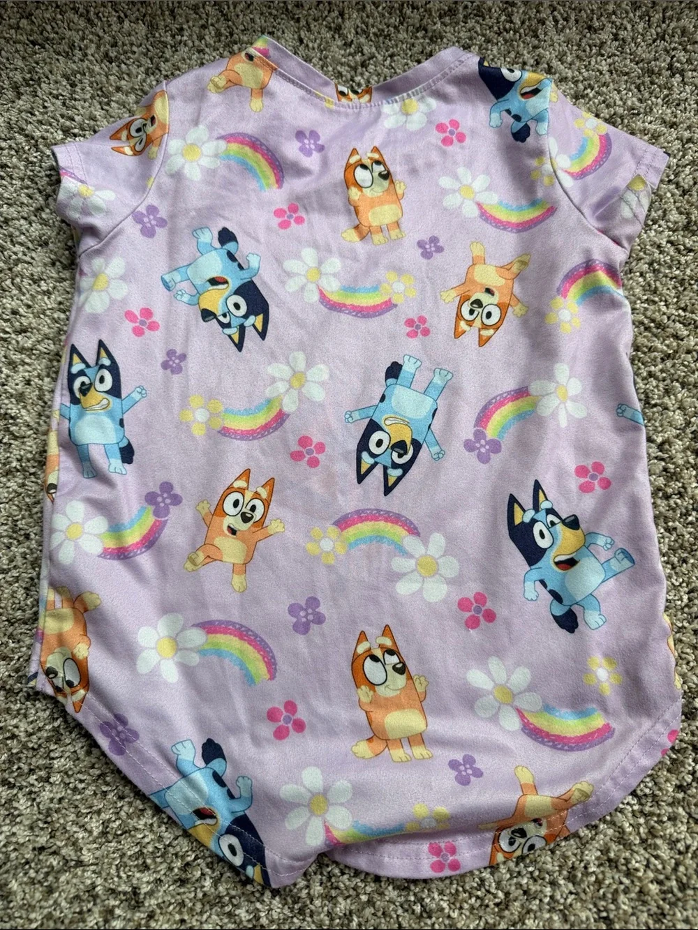 Girls Lavender Bluey & Bingo Short Sleeve Pajama Set size 6